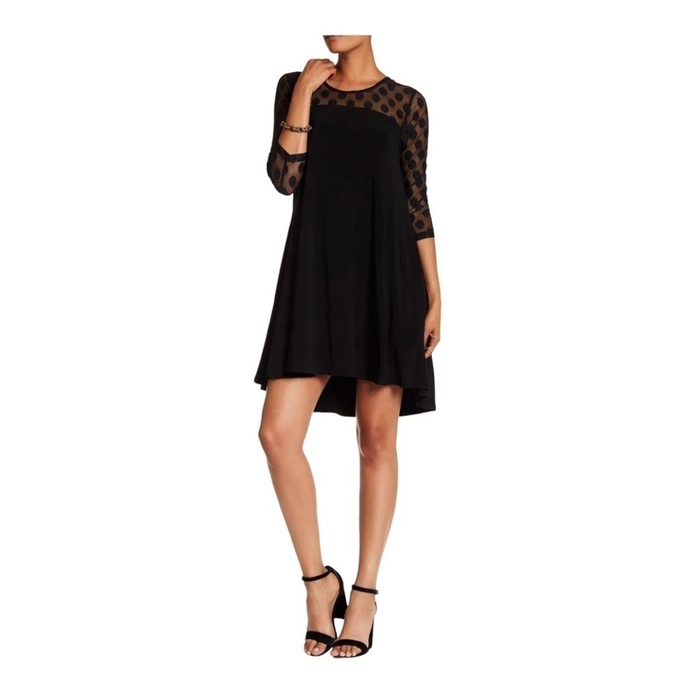 Nina Leonard Hi-Low Trapeze Dress Size M